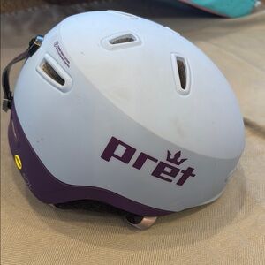 Pret White and Purple Helmet